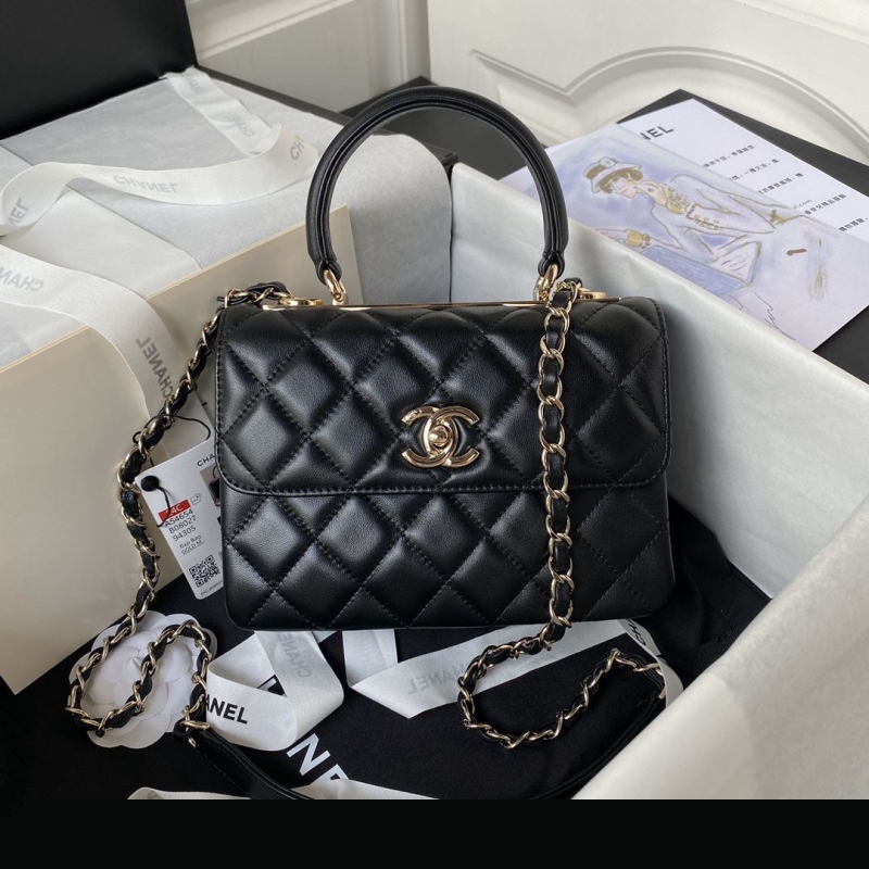 Ch*el top handle bags